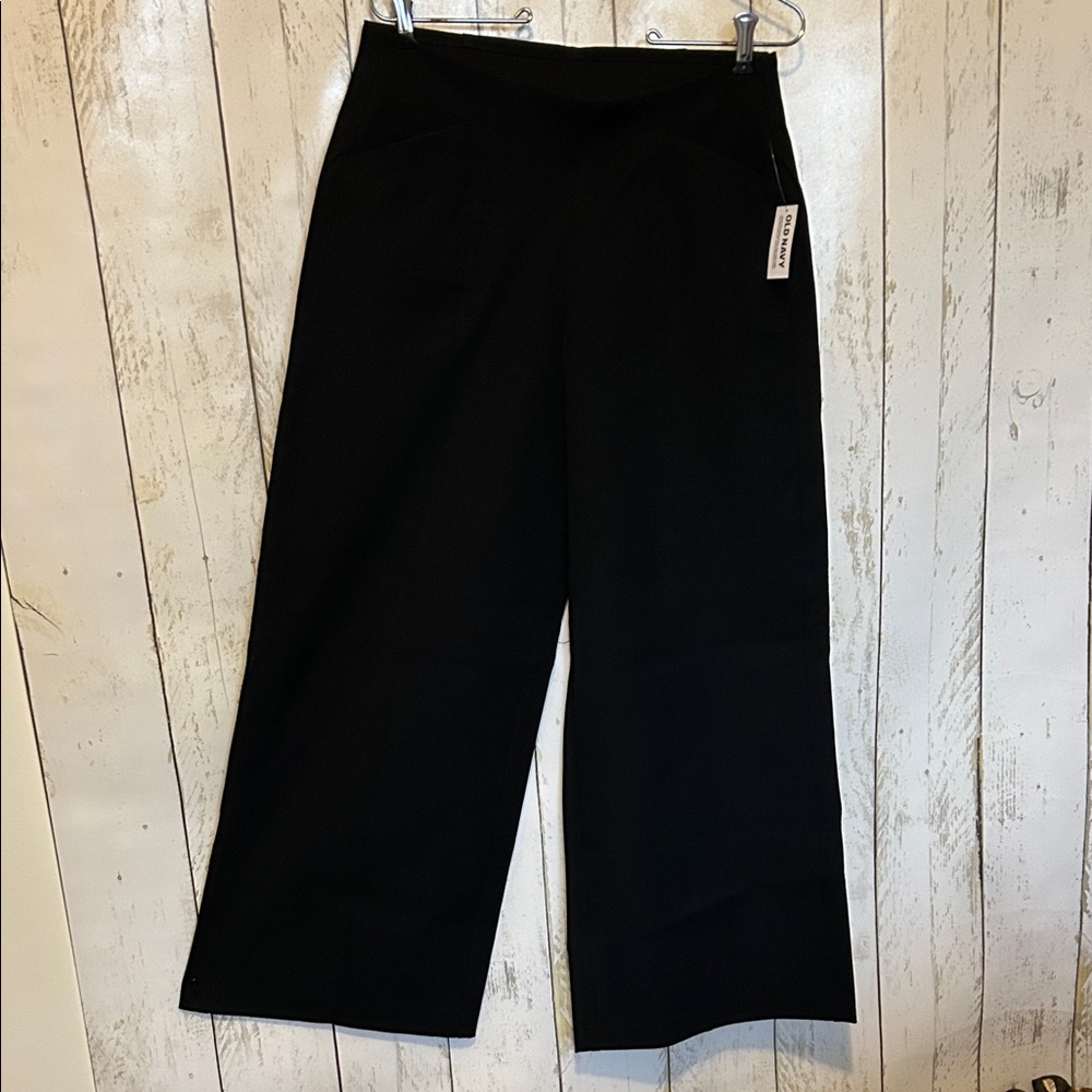Old Navy Black Wide-Leg Pixie Pants